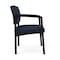 Lesro Lenox Steel Wide Guest Chair Metal Frame, Black, RF Blueberry Upholstery LS1201 - alternate 3